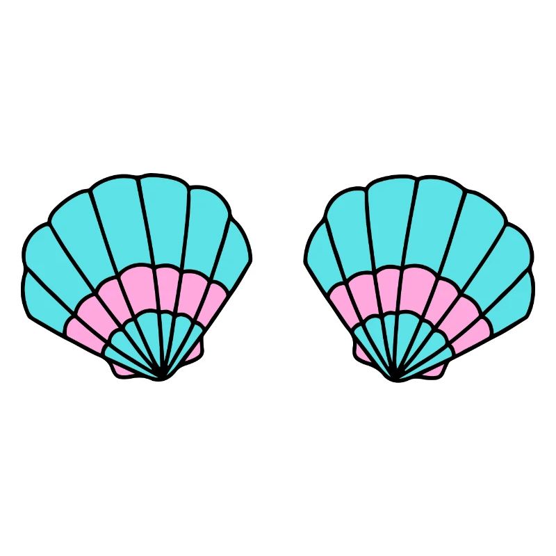 Mermaid Shell Bra - Carnaval / Carnaval bleu