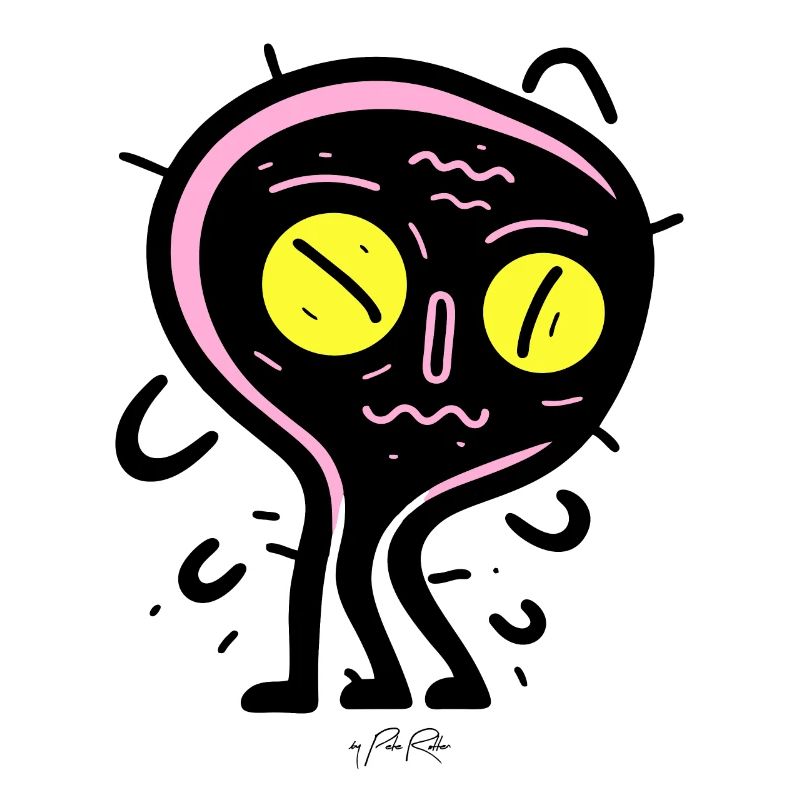 créature pop de dessin animé : je n’aime pas ça, débarrassez-vous-en