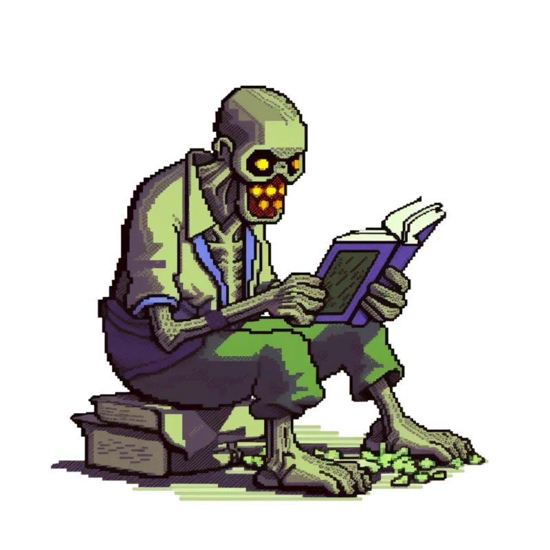 Pixel Zombie – Reading Time in Retro Style