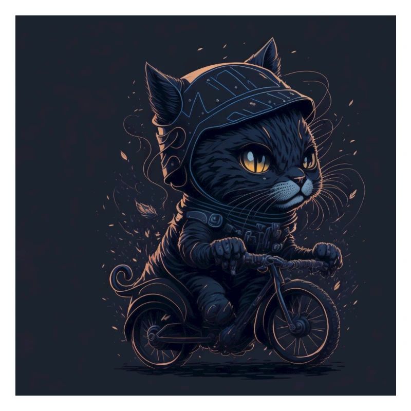 Chat à vélo