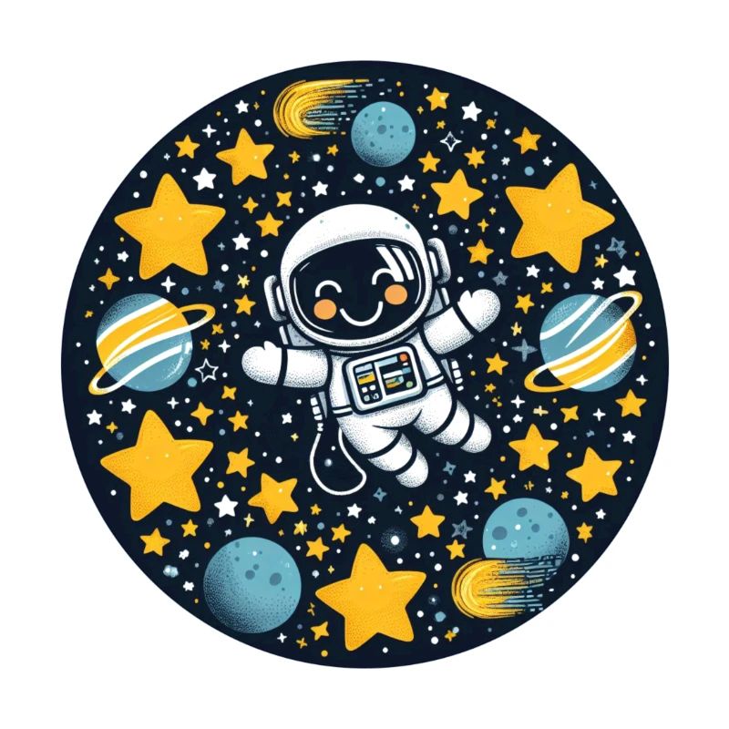 Enfant astronaute dans l’espace