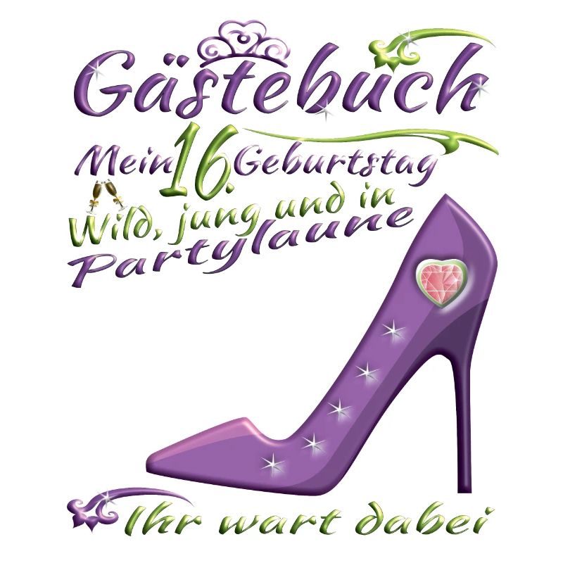 16. Geburtstag Mädchen & Junge Gästebuch