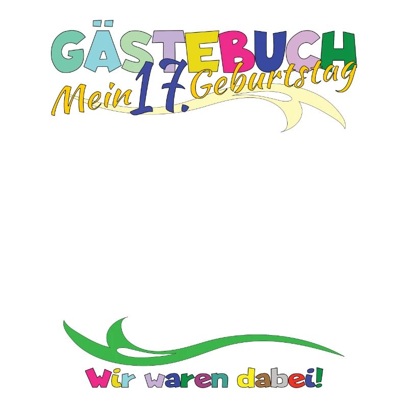 17. Geburtstag Mädchen & Junge Gästebuch