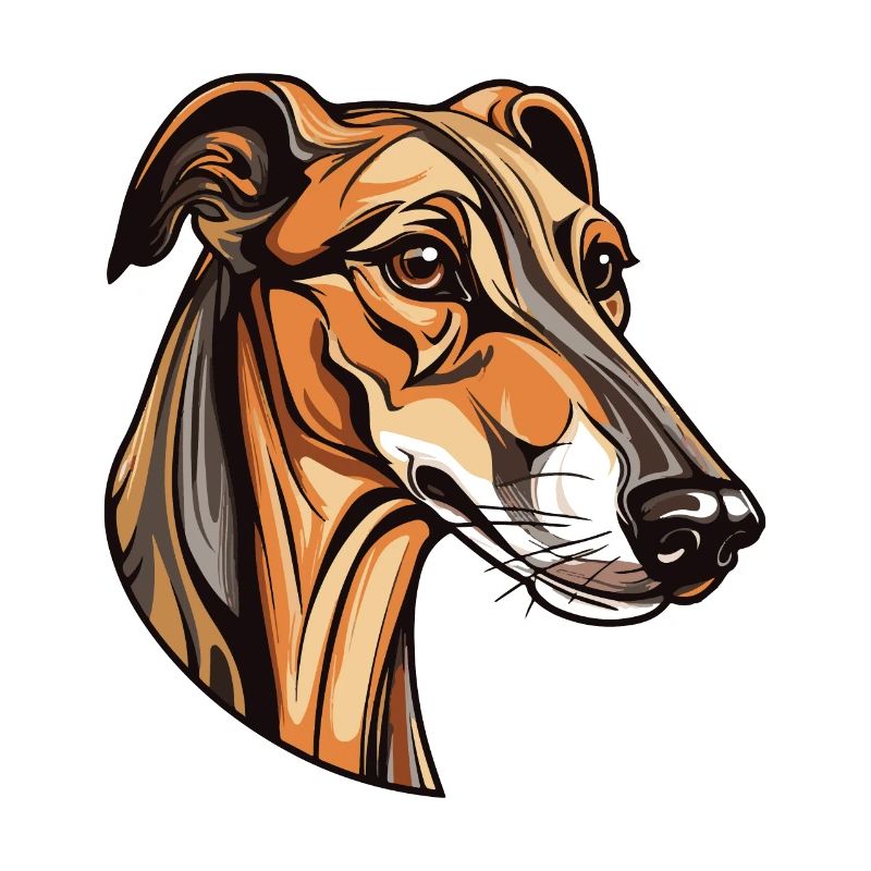 Greyhound Dog Head