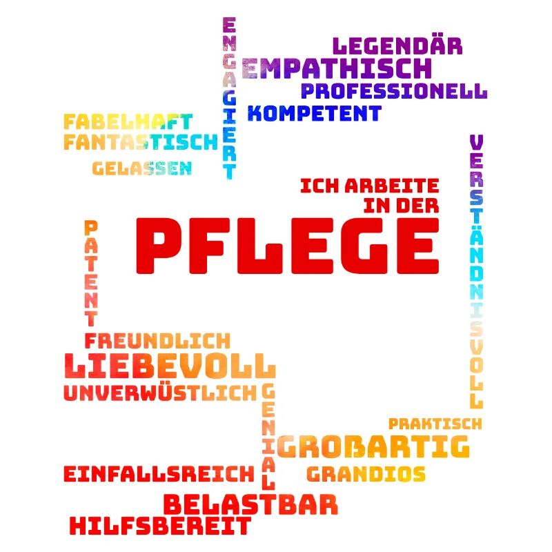 Pflegekraft, Geschenk, Empathie, Pflege, tagcloud