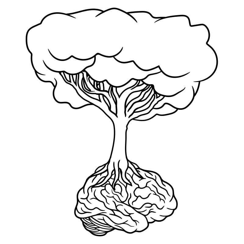 Gehirn unter Baum