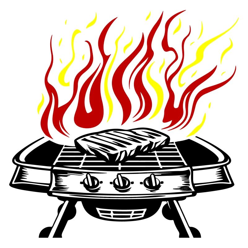 Grill Symbol Logo Fire Grilling