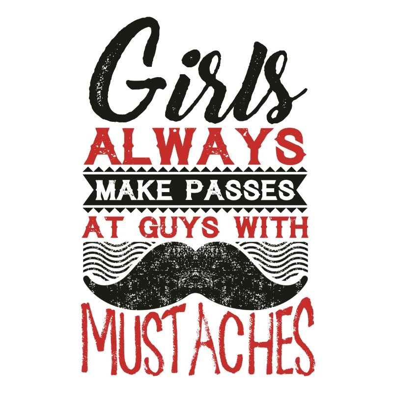 Schnurrbart Bart Spruch