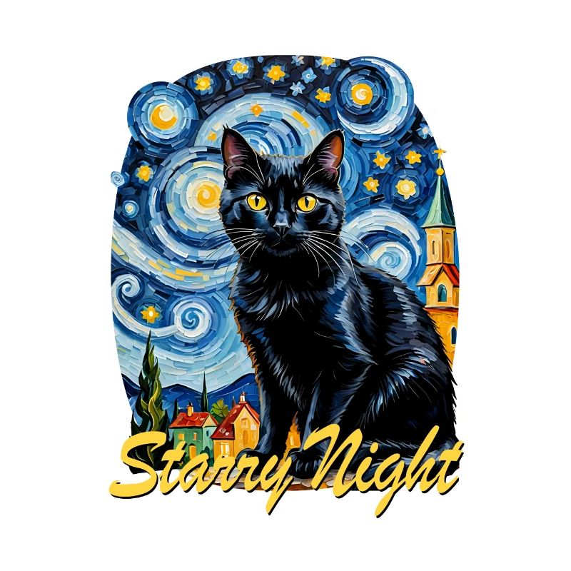 Nachtschwarze Katze Night Black Cat