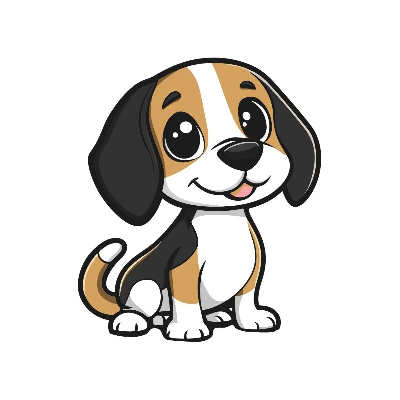 Beagle Hund Comic Niedlich