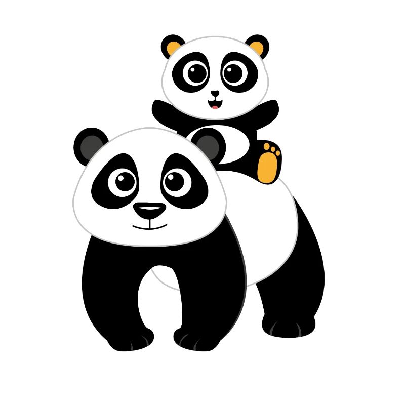 Panda bear design panda bears