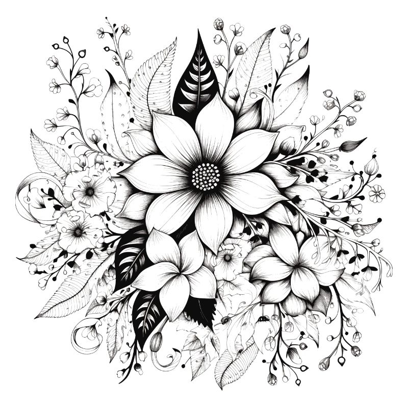 Floral pattern dark