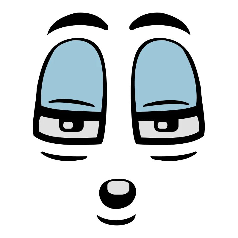 Skeptisches Comic Gesicht Verurteilender Blick