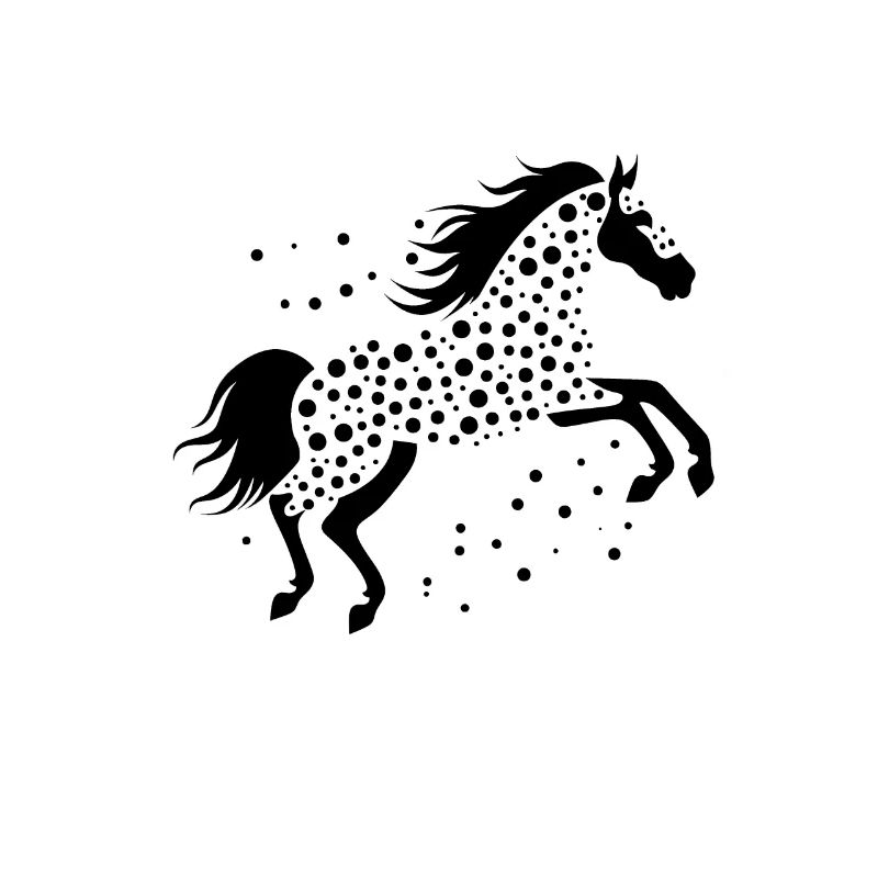 Wildes Springpferd springt