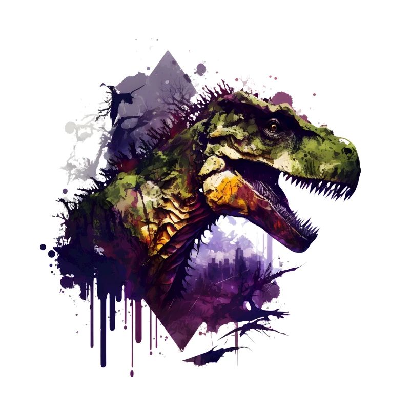 Aquarell T Rex