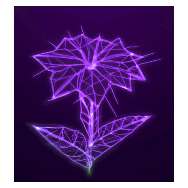 Polygonale Neon Rose