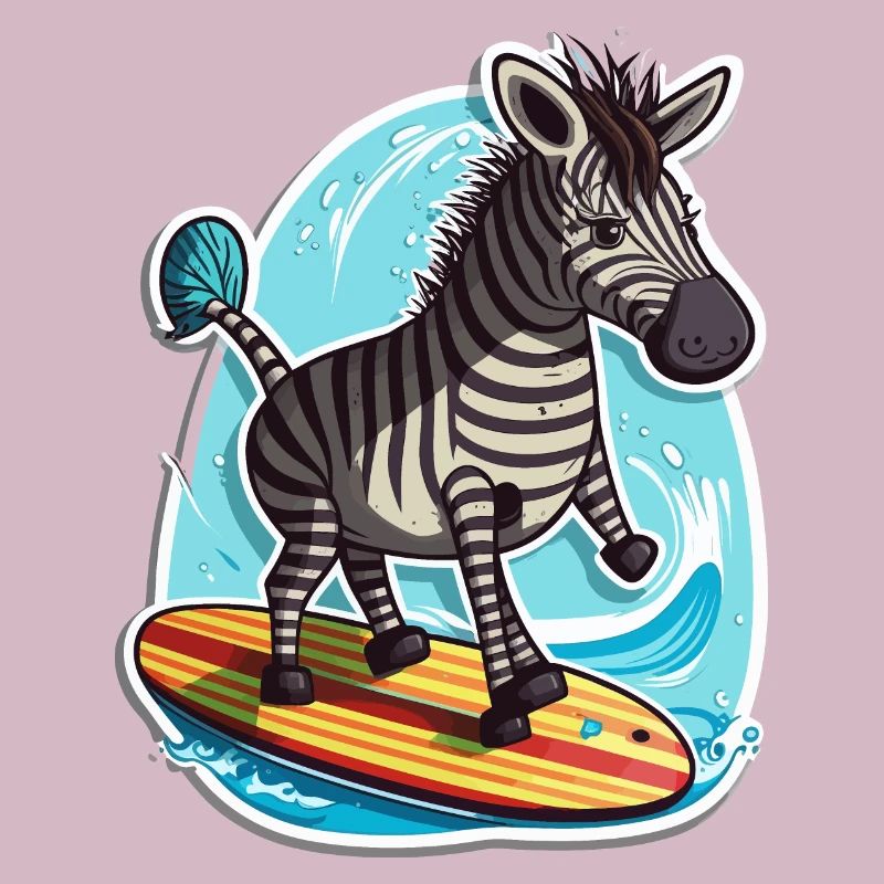 Surfendes Zebra