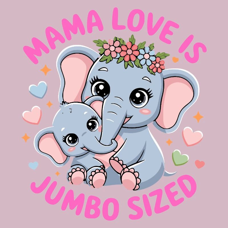 Mama Elefant Shirt Muttertag Geschenk Mutterliebe