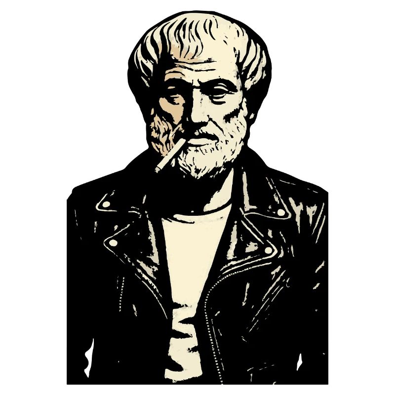 Aristotle Ancient Philosopher Noir Rebel Portrait