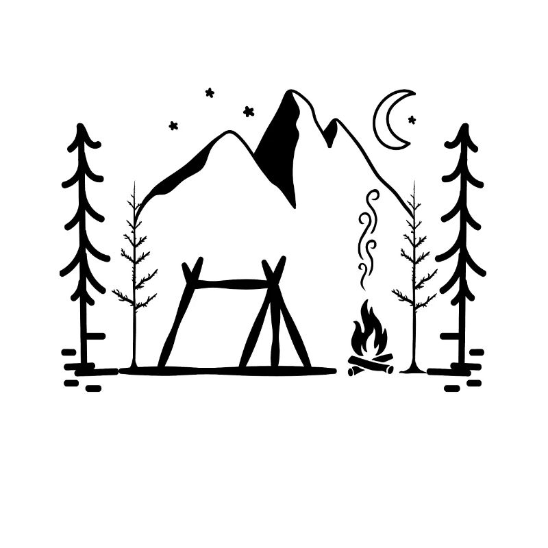Camping at the campfire
