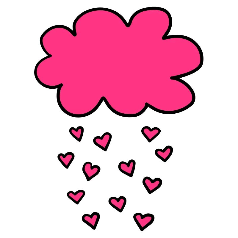 Cloud avec des coeurs, Saint Valentin, l'amour, le printemps