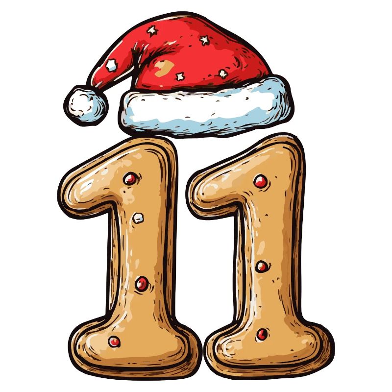 Biscuit de Noël à 11 chiffres