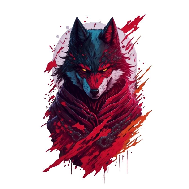 Evil ninja wolf