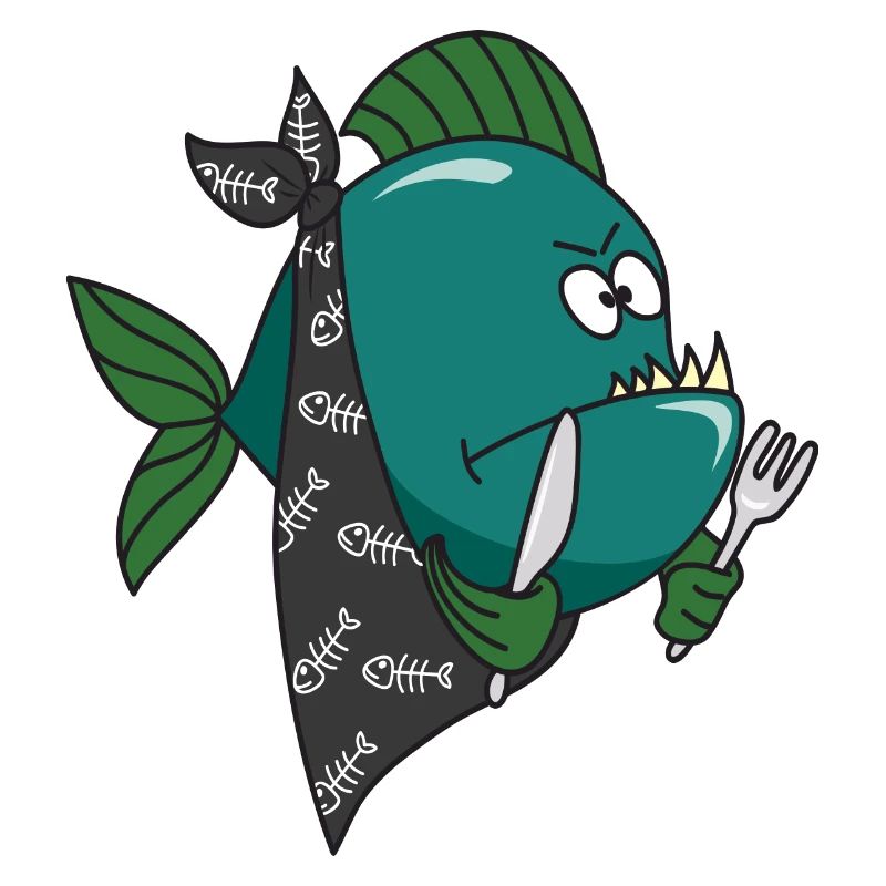 Funny Cute Cool Fish Piranha