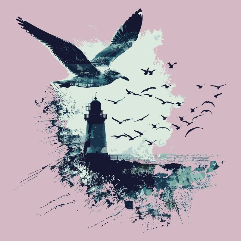 Möwe Seevogel Leuchtturm