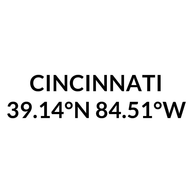 Cincinnati, Ohio, USA Coordinates