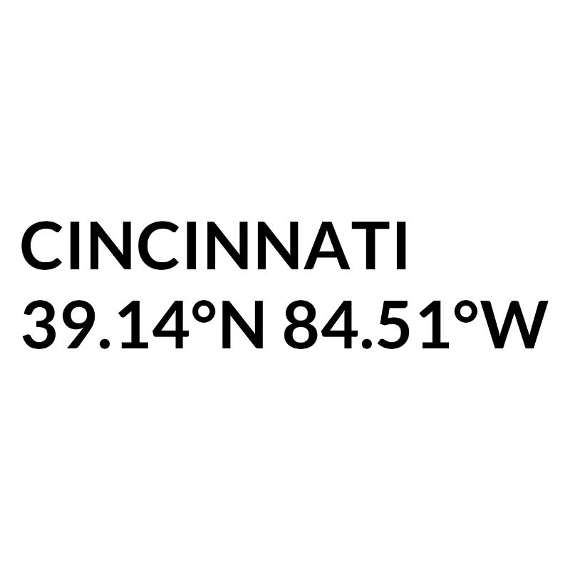 Cincinnati, Ohio, USA Coordinates