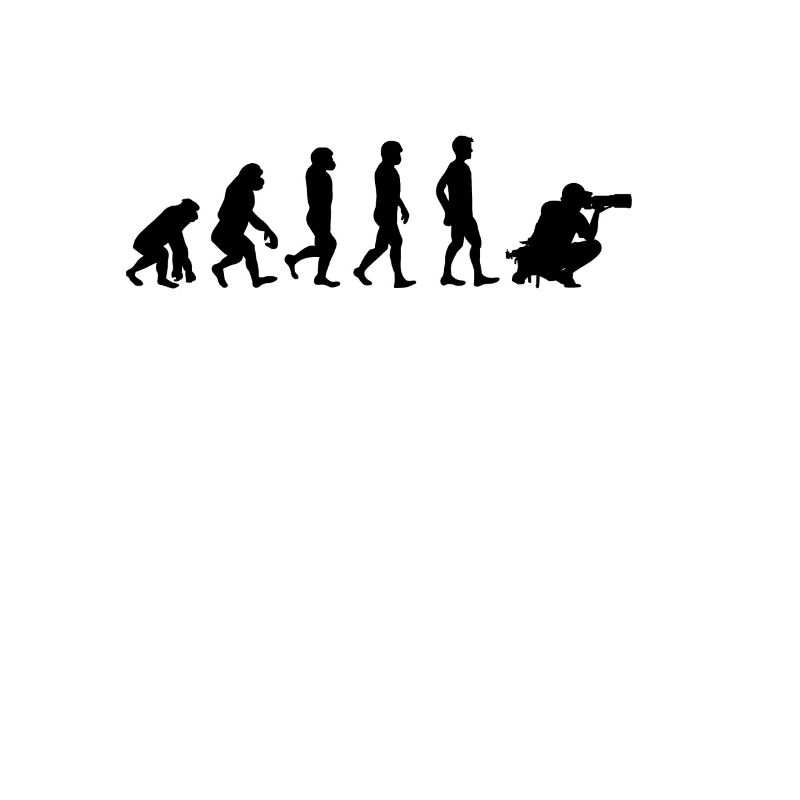 Fotografen Geschenk Kameramann T-Shirt Evolution