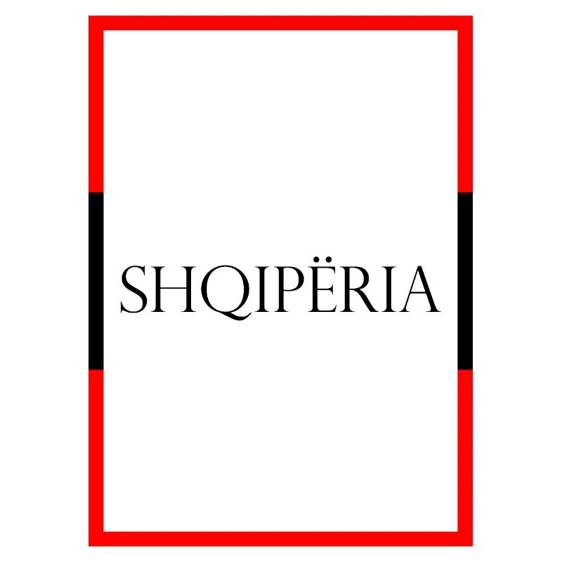 Albanie Shqipëria Lettrage de déclaration avec drapeau