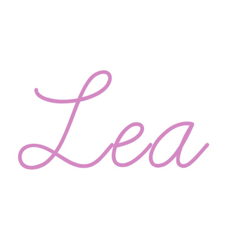 lea, nom, script, rose, cadeau, bébé
