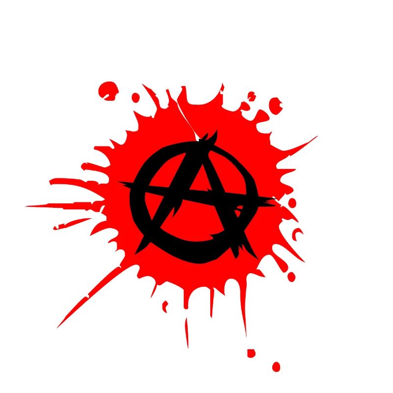 Anarchy, red splashes