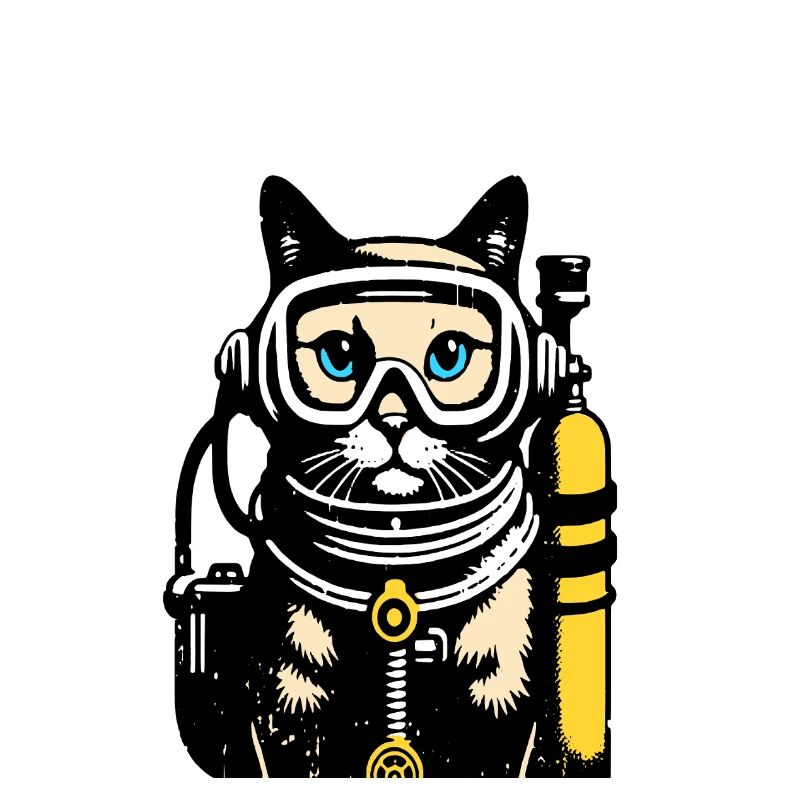 Cat Diver Diving