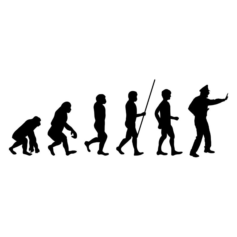 Polizist evolution Geschenk Polizei