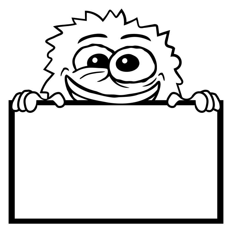 Comic Monster hinter Mauer