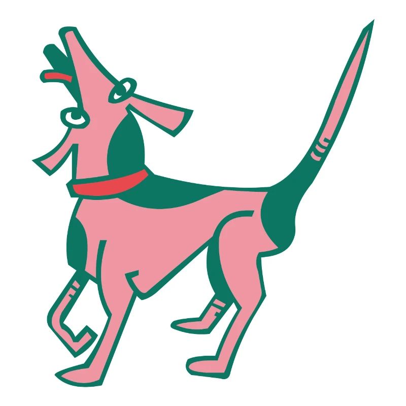 Kleiner Hund mit rosa Fell möchte Gassi gehen