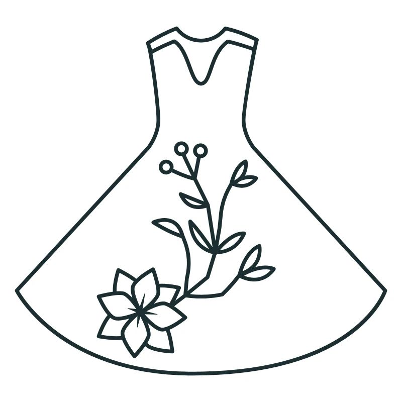 Robe de danse moderne avec des fleurs