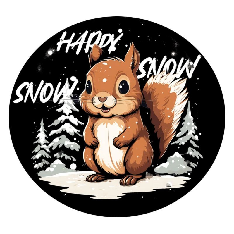 Happy Snow Eichhörnchen