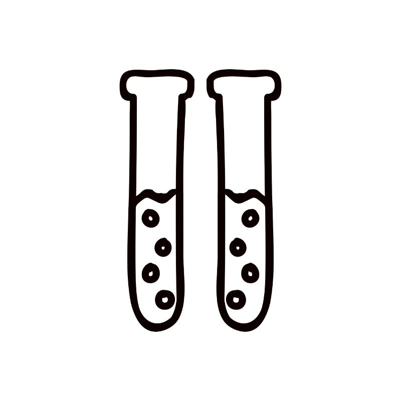 2 test tubes black