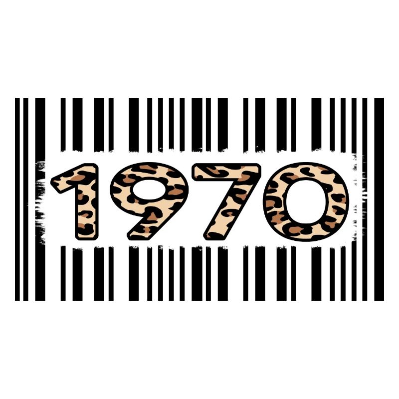 1970 geburtstag 52 jahre barcode leopardmuster