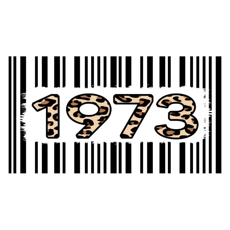 1973 anniversaire 49 ans code-barres léopard