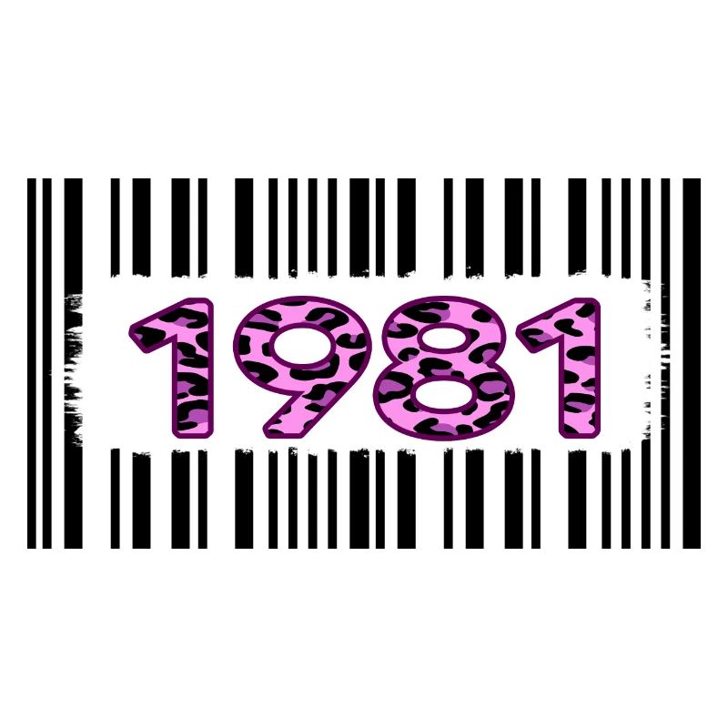 1981 Anniversaire Barcode Pink Leopard
