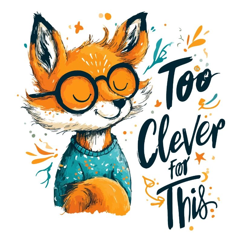 Clever Fox with Glasses – Too Clever for This.