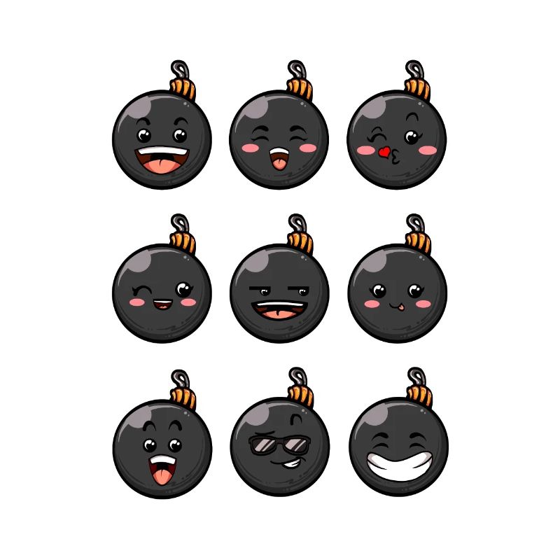 9 Weihnachtskugeln #9/10 Schwarz