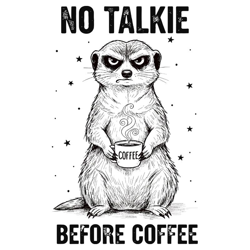 Pas de conversation devant un suricate amateur de café