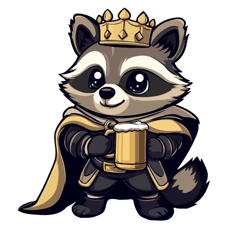 Waschbär Bier Lustig