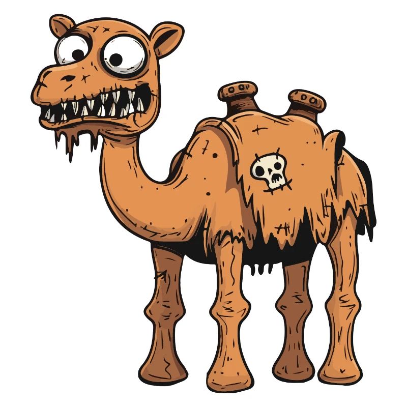 Camel Halloween Comic Funny